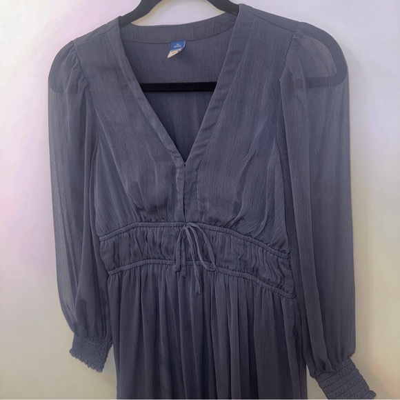 Old Navy Waist Defined Smocked Maxi Chiffon Dress - Picture 5 of 8